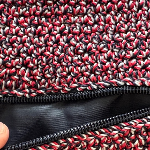 The Sak Red White & Navy Crochet Shoulder Bag - Picture 3 of 7